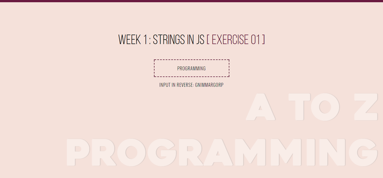 a-z week 1 activity: strings in js